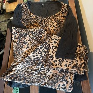 Style & Co. Macy’s Leopard print 2-pc pajamas.